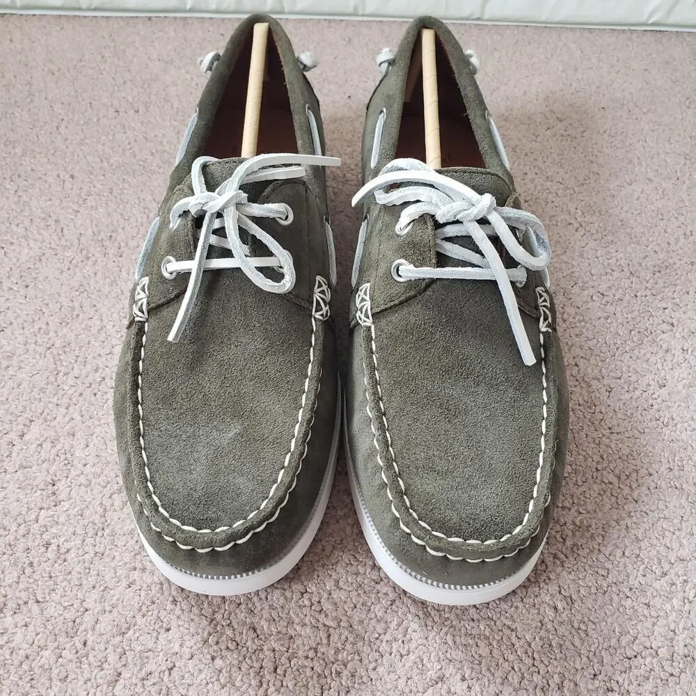 Polo Ralph Lauren Merton Armadillo Suede Boat Shoes Size 10